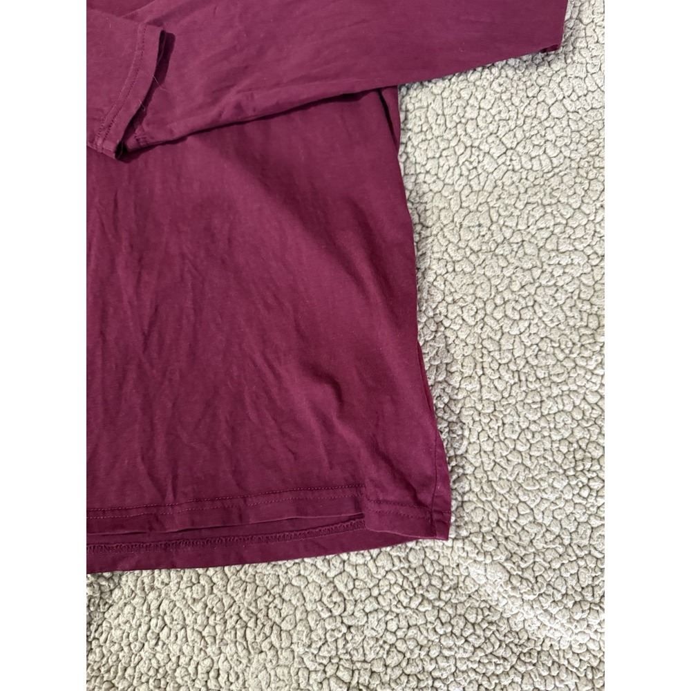 Polo Ralph Lauren Shirt Men Medium Maroon Blue Tee Hoodie Pullover Lightweight - Picture 5 of 11